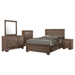 CoasterEveryday 204190KW-S5 Kauffman - California King 5 Piece Bedroom Set - Washed Taupe