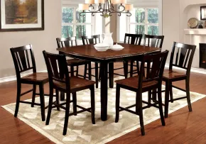 Furniture of America CM3326BC-PT Dover - Counter Height Table With Leaf - Black / Cherry