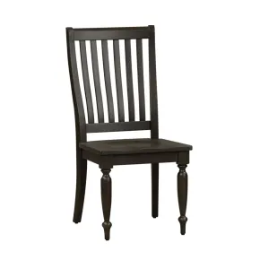 Liberty Furniture 879-C1500S Harvest Home - Slat Back Side Chair - Chalkboard
