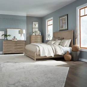 Liberty Furniture 789-BR-QPBDMC Liberty Furniture 789-BR-QPBDMC Brentwood - 4 Piece Bedroom Set (Queen Panel Bed, Dresser & Mirror, Chest) - Sandstone