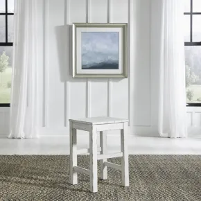 Liberty Furniture 237-OT9000 River Place - Console Stool - Riverstone White & Tobacco