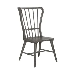 Liberty Furniture 237G-C1000S Liberty Furniture 237G-C1000S River Place - Windsor Back Side Chair - Riverstone Gray & Tobacco