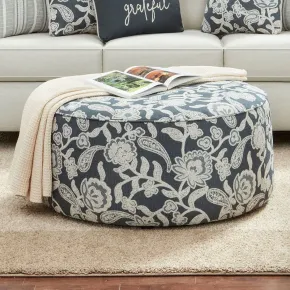 Furniture of America SM8190-OT Porthcawl - Ottoman - Floral Multi