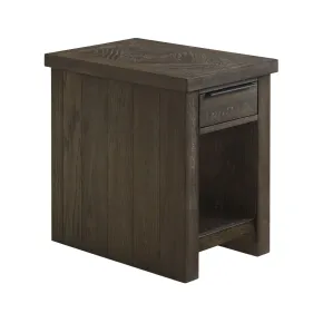 Intercon HR-TA-1624-RCV-C Hearst - Chairside Table - Reclaimed Chevron