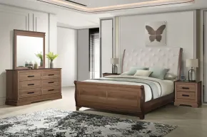 New Classic 00-B1828-25N New Classic 00-B1828-25N Coventry Hall - 6/0 California King 5 Piece Bedroom Set (Bed, Dresser, Mirror, 2 Nightstands) - Brown