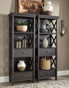 Ashley Furniture D736/76(2) Ashley Furniture D736/76(2) Tyler Creek - 2 Pc. - Display Cabinets - Dark Gray