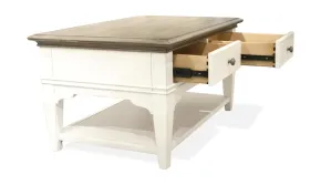 Riverside Furniture 59503 Myra - Small Leg Cocktail Table - Natural / Paperwhite