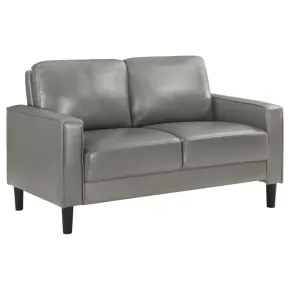 Coaster Fine Furniture 508366 Ruth - Upholstered Track Arm Loveseat - Gray