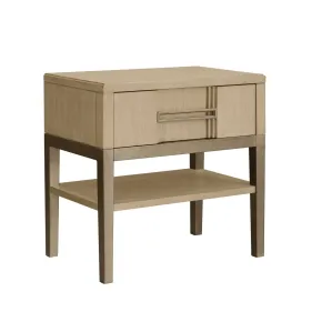 Samuel Lawrence Furniture S952-055 Kendall - Metal Base Nightstand With Storage - Light Brown
