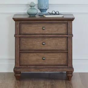 Liberty Furniture 104-BR61 Twin Lakes - Nightstand With Charging Station - Chestnut
