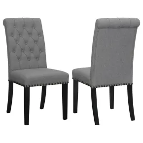 CoasterEssence 115162 Alana - Fabric Upholstered Dining Side Chair (Set of 2) - Gray