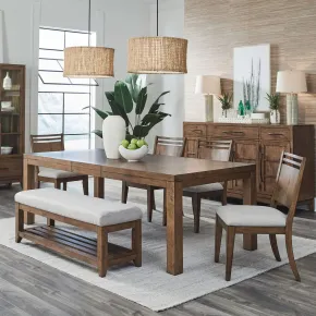 Liberty Furniture 936-DR-O6RLS Liberty Furniture 936-DR-O6RLS Shaker Lakes - Optional 6 Piece Rectangular Table Set - Harvest Brown