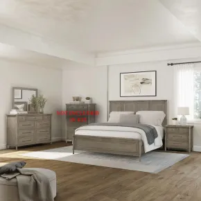 Liberty Furniture 508-BR-CPBDMN Liberty Furniture 508-BR-CPBDMN Rochelle Park - 4 Piece Bedroom Set (California King Panel Bed, Dresser & Mirror, Night Stand) - Smokey Taupe