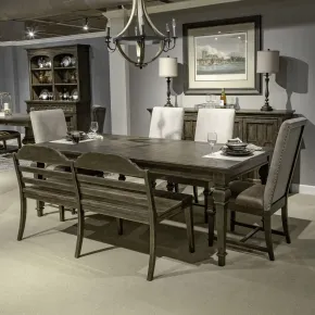 Liberty Furniture 297-DR-O6RLS Paradise Valley - 6 Piece Rectangular Table Set - Saddle Brown