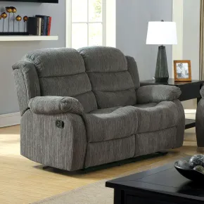 Furniture of America CM6173GY-LV Millville - Loveseat With 2 Recliners - Gray