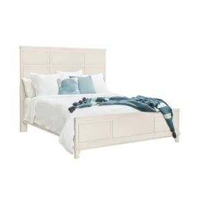 Samuel Lawrence Furniture S916-BR-K1 Madison - Queen Panel Bed in a Grey-White Wash Finish - Natural