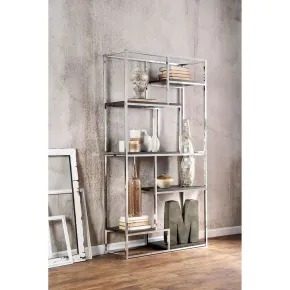 Furniture of America CM-AC6264CRM Elvira - Display Shelf - Pearl Silver
