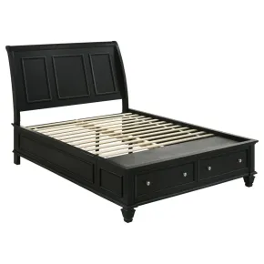 CoasterEssence 201329KE Sandy Beach - Wood Eastern King Storage Panel Bed - Black