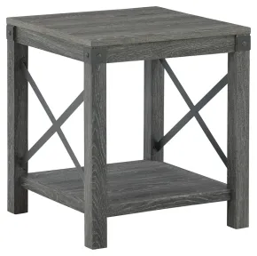 Ashley Furniture T175-2 Freedan - Square End Table - Grayish Brown