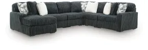 Ashley Furniture 98105S24 Ashley Furniture 98105S24 Midnight-Madness - 6-Piece Sectional With LAF Corner Chaise - Gunmetal
