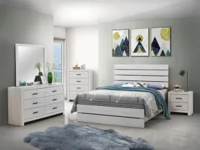 CoasterEveryday 207051Q-S4 Brantford - 4 Piece Queen Bedroom Set - Coastal White