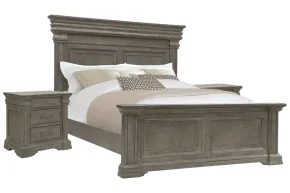 Pulaski Furniture P413-BR-K1-KIT2 Pulaski Furniture P413-BR-K1-KIT2 Madison Ridge - Queen Panel Bed With 2 Nightstands - Natural Bark