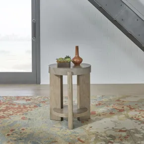 Liberty Furniture 674-OT1021 Affinity - Chairside Table - Dusty Taupe / Concrete Tops