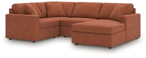 Ashley Furniture 92102S65 Ashley Furniture 92102S65 Modmax - 4-Piece Sectional With Raf Corner Chaise, With Laf Corner Chair - Spice