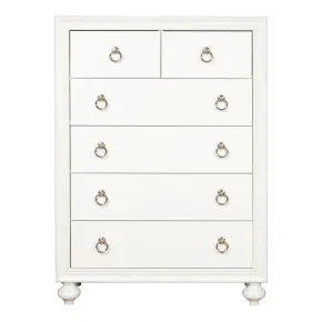 Samuel Lawrence Furniture S458-440 Bella White - 6-Drawer Chest - White
