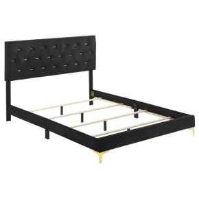 CoasterEveryday 224451KE Kendall - Upholstered King Panel Bed - Black