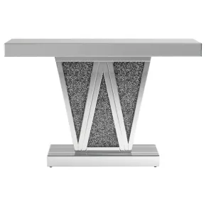 CoasterEssence 951786 Crocus - Rectangular Mirrored Entryway Console Table - Silver