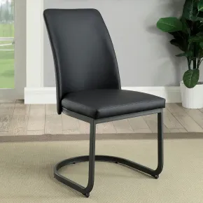Furniture of America CM3918SC-2PK Saskia - Side Chair (Set of 2) - Dark Gray / Black