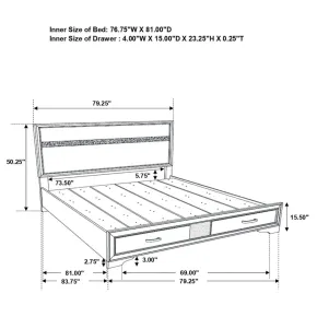 CoasterEveryday 206361KE Miranda - Wood Eastern King Storage Panel Bed - Black