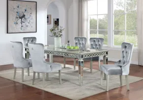 Furniture of America CM3241SV-T Adalia - Dining Table - Silver