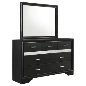 CoasterEveryday 206363M Miranda - 7-Drawer Dresser With Mirror - Black