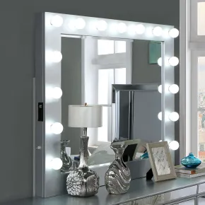 Furniture of America CM7417SV-M Belladonna - Mirror With USB, Power Light - Silver