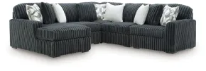 Ashley Furniture 98105S22 Ashley Furniture 98105S22 Midnight-Madness - 5-Piece Sectional With LAF Corner Chaise - Gunmetal
