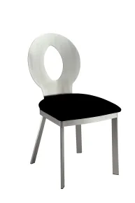 Furniture of America CM3727SC-2PK Valo - Side Chair (Set of 2) - Silver / Black