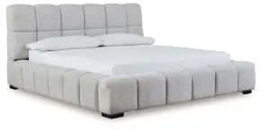 Ashley Furniture PCB584B3 Grendusk - California King Upholstered Bed - Light Gray