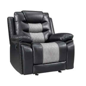 New Classic U7005-13P1-BKG New Classic U7005-13P1-BKG Nikko - Glider Recliner With Power Footrest - Black / Gray