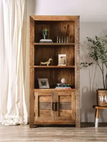 Furniture of America FOA51037 Galanthus - Bookcase - Weathered Natural Tone - Wood