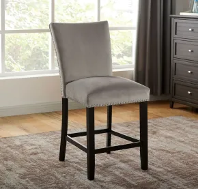 Furniture of America CM3744GY-PC-2PK Kian - Counter Height Chair (Set of 2) - Black / Light Gray