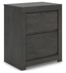 Ashley Furniture PCB3370-92 Fraluna - Two Drawer Night Stand - Charcoal