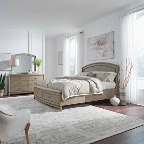 Liberty Furniture 805-BR-CPBSDM Liberty Furniture 805-BR-CPBSDM Avalon - 3 Piece Bedroom Set (California King Panel Storage Bed, Dresser & Mirror) - Burnished Beige