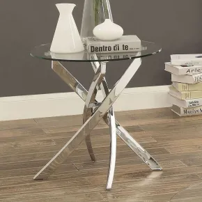 Furniture of America CM4241E-TABLE Laila - End Table - Pearl Silver