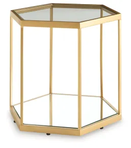 Ashley Furniture A4000661 Veerwick - Accent Cocktail Table - Gold Finish