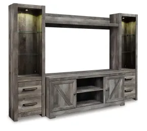 Ashley Furniture W440W2 Ashley Furniture W440W2 Wynnlow - 4 Pc. - Entertainment Center - 63" TV Stand - Gray
