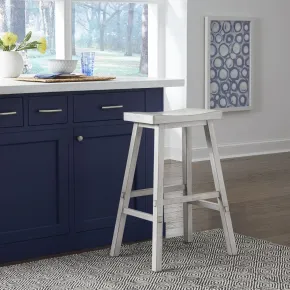 Liberty Furniture 38-B1830-W Creations - 30" Sawhorse Stool - White