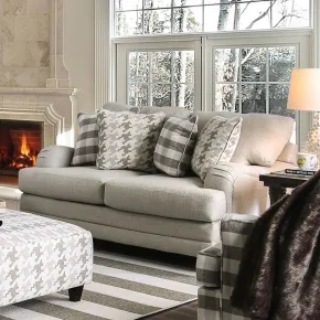 Furniture of America SM8280-LV Christine - Loveseat - Light Gray