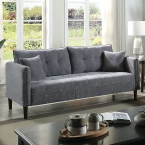 Furniture of America CM6736DG-SF Lynda - Sofa With Pillows - Dark Gray